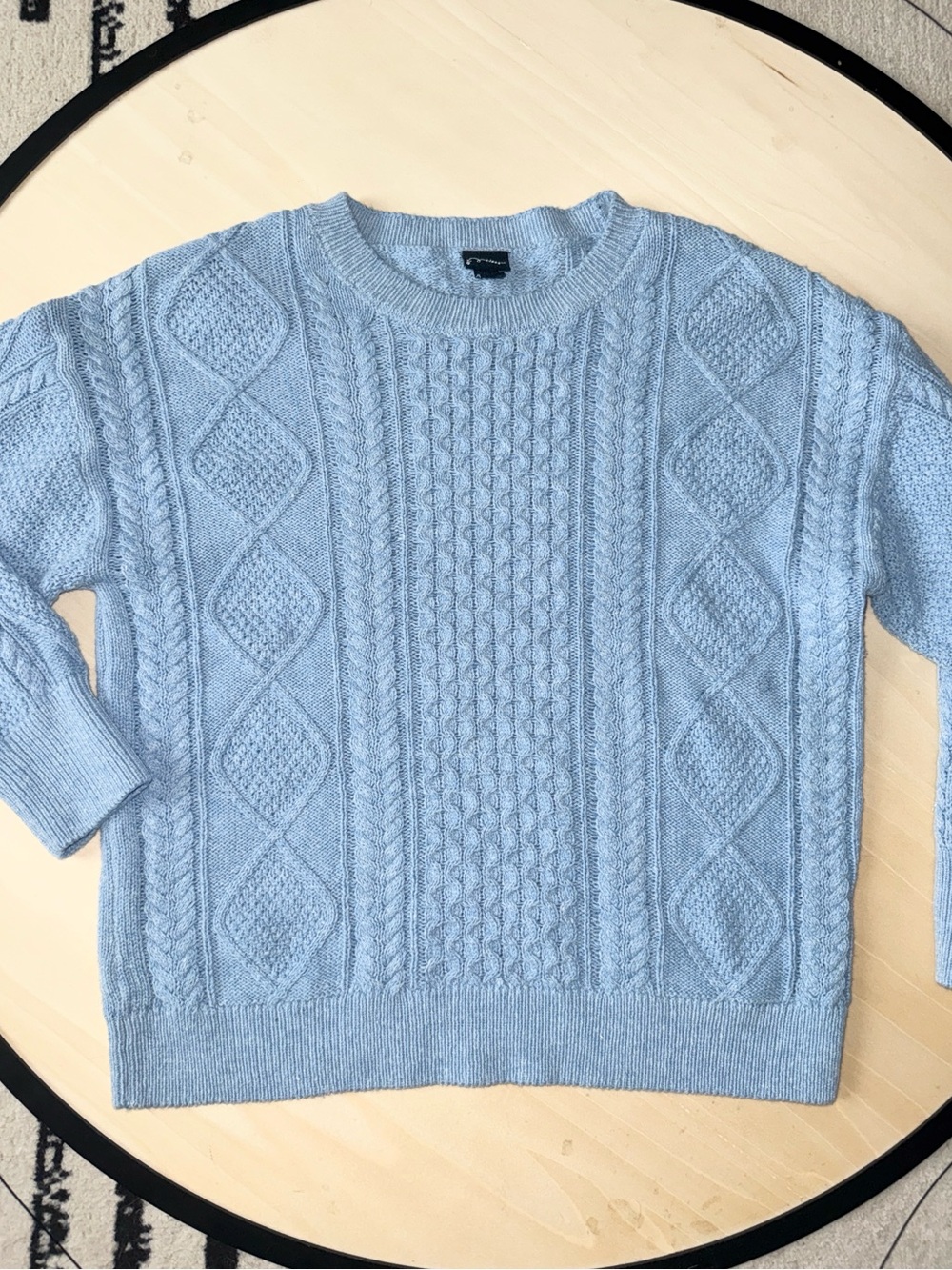 Art Class Cable Knit Crewneck Sweater